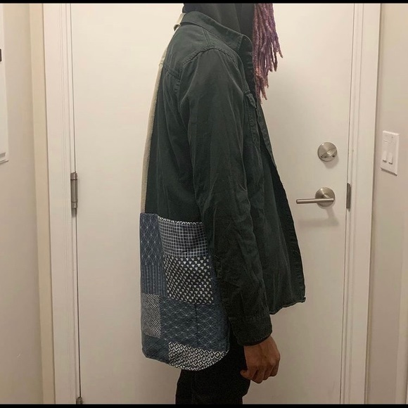 Unisex Up-cycled Patchwork Button-Up - Picture 2 of 5